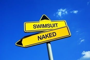 Panneau de plage nudiste